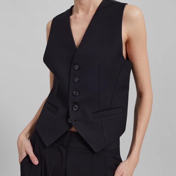 The Frankie Shop Jackets & Blazers - The Frankie Shop GELSO WAISTCOAT - BLACK